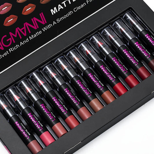 💋 Set de 12 Labiales – Colores Intensos & Duraderos 💄✨