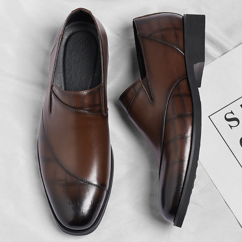 Zapatos de cuero slip-on para hombre – Diseño retro elegante