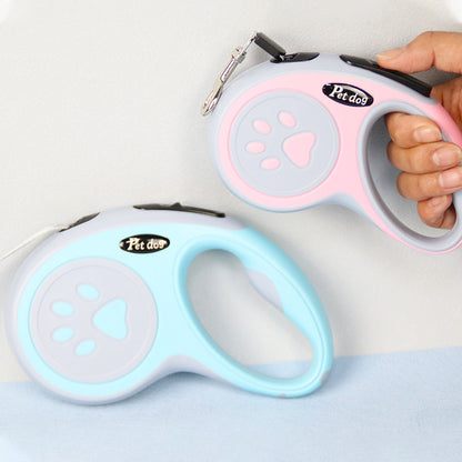 Correa retráctil para perros – freno automático de 1 clic y diseño ergonómico