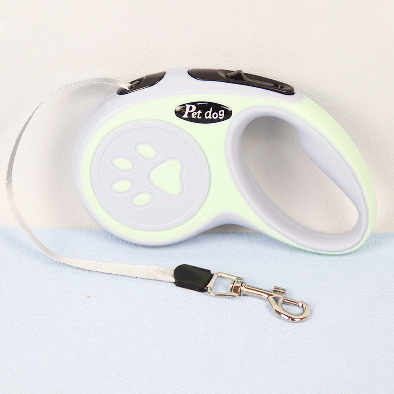 Correa retráctil para perros – freno automático de 1 clic y diseño ergonómico
