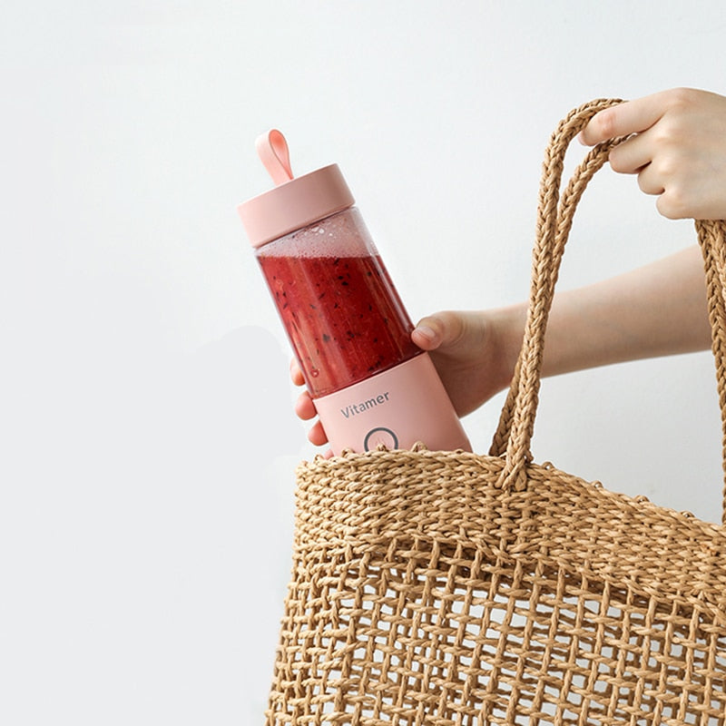 Licuadora Portátil USB 350 ml – Recargable y Compacta para Smoothies y Batidos