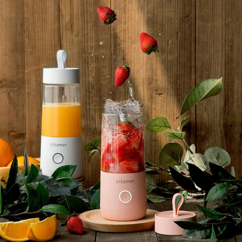 Licuadora Portátil USB 350 ml – Recargable y Compacta para Smoothies y Batidos
