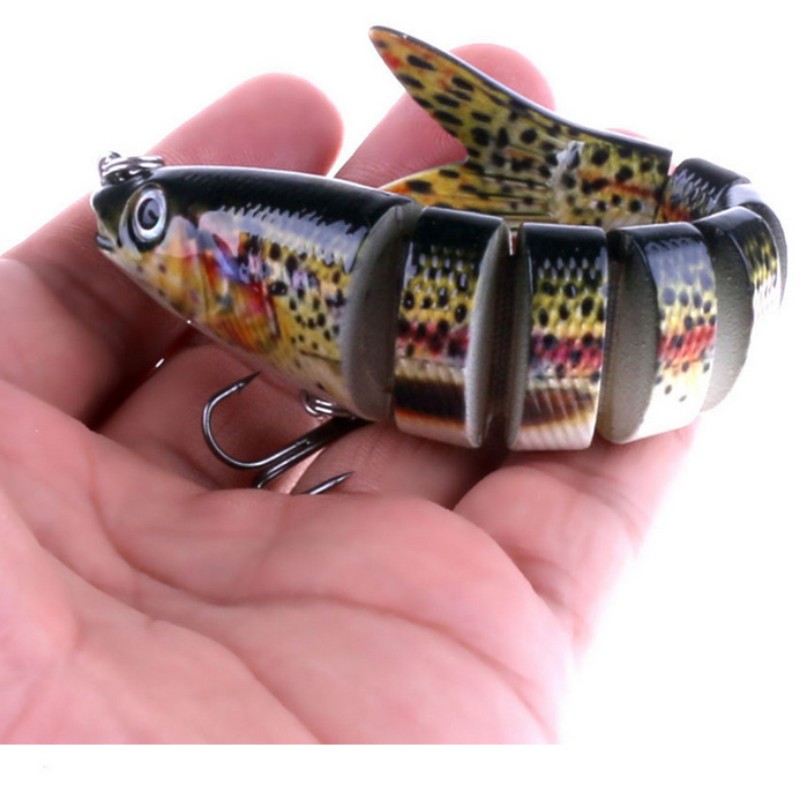 Señuelo artificial articulado multi-segmento – diseño realista para pesca de lucio y carpa