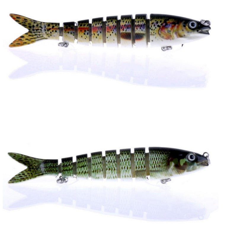 Señuelo artificial articulado multi-segmento – diseño realista para pesca de lucio y carpa