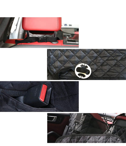 Funda de asiento de coche para perros con ventana de malla – hamaca impermeable y antideslizante