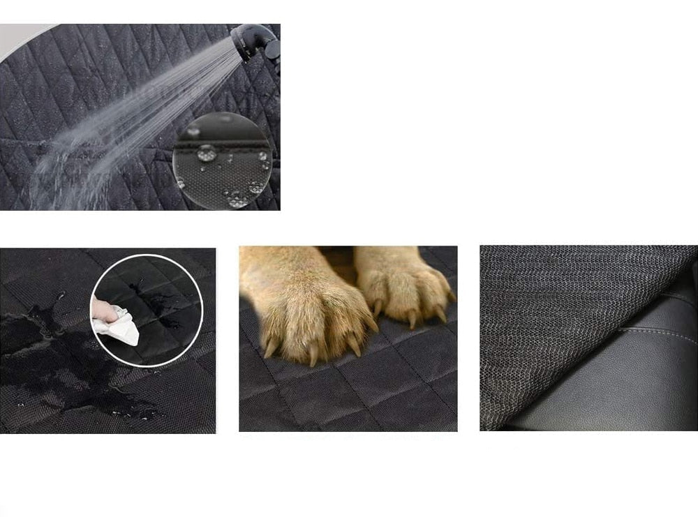 Funda de asiento de coche para perros con ventana de malla – hamaca impermeable y antideslizante