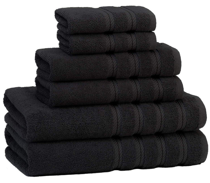 Set de toallas de algodón de fibra larga — Suaves, absorbentes y elegantes