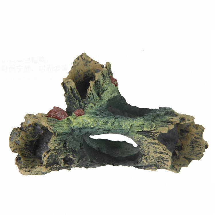 Decoración de ramas de árbol de resina para acuarios – Diseño rombo elegante