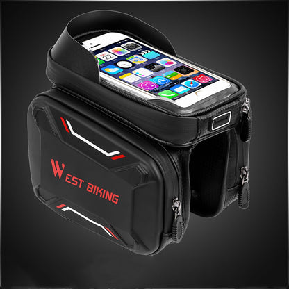 Bolsa impermeable para bicicleta WEST BIKING – Con pantalla táctil TPU y diseño rígido