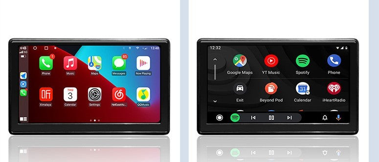 Pantalla inteligente portátil de 7 pulgadas con CarPlay y Android Auto inalámbrico para coche con conectividad Bluetooth y WiFi