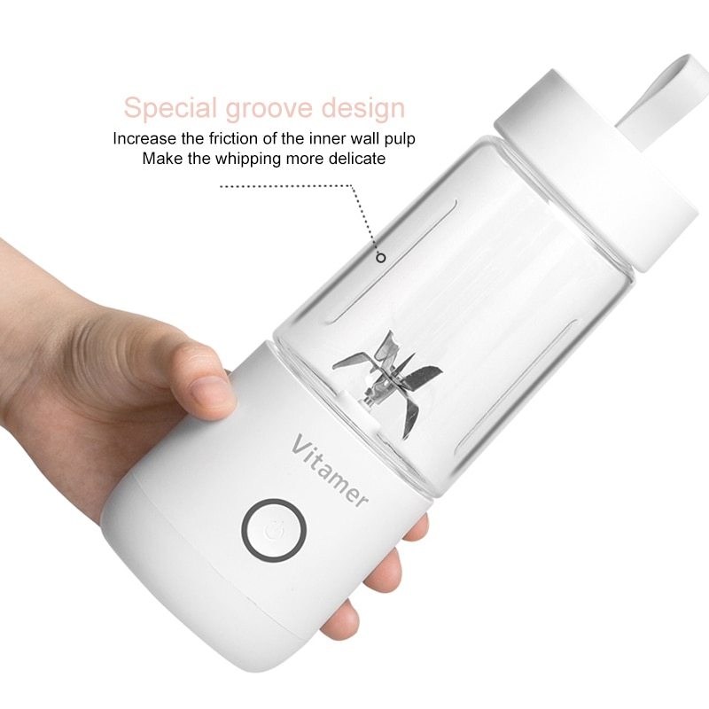 🥤 Licuadora Portátil 350 ml – USB Recargable | Smoothies & Batidos al Instante 🍓⚡