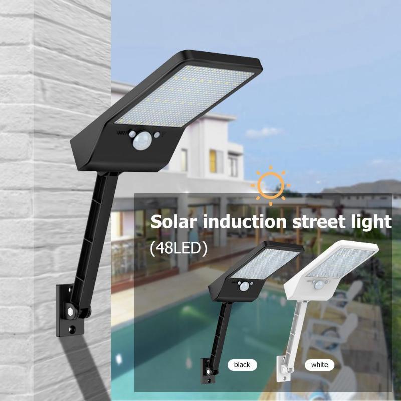 Luz Solar LED 48 con Sensor de Movimiento y Control Remoto – Iluminación Exterior Ajustable