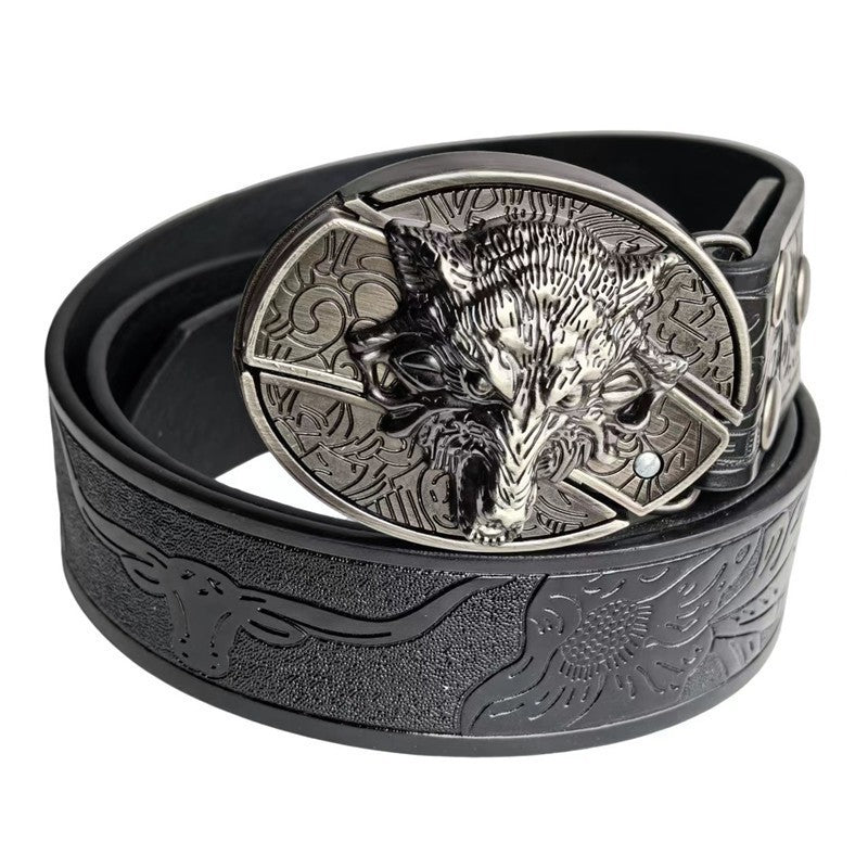Cinturón casual para hombre – hebilla lisa con diseño original