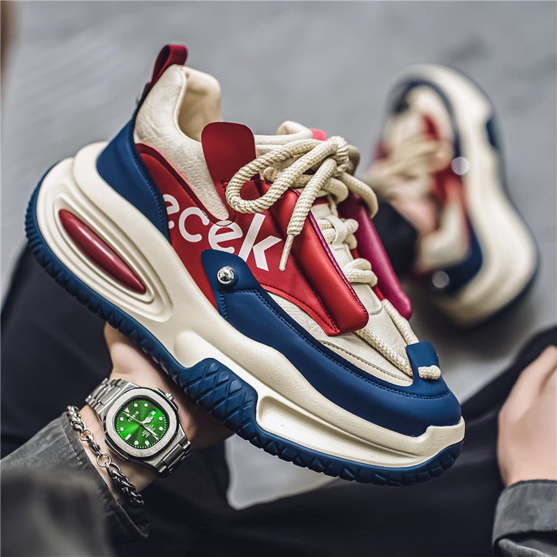 Zapatillas deportivas impermeables para hombre — Estilo “Dad Shoes” con plataforma y diseño casual