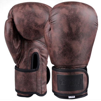 Guantes de boxeo vintage – diseño retro en cuero PU de alta calidad