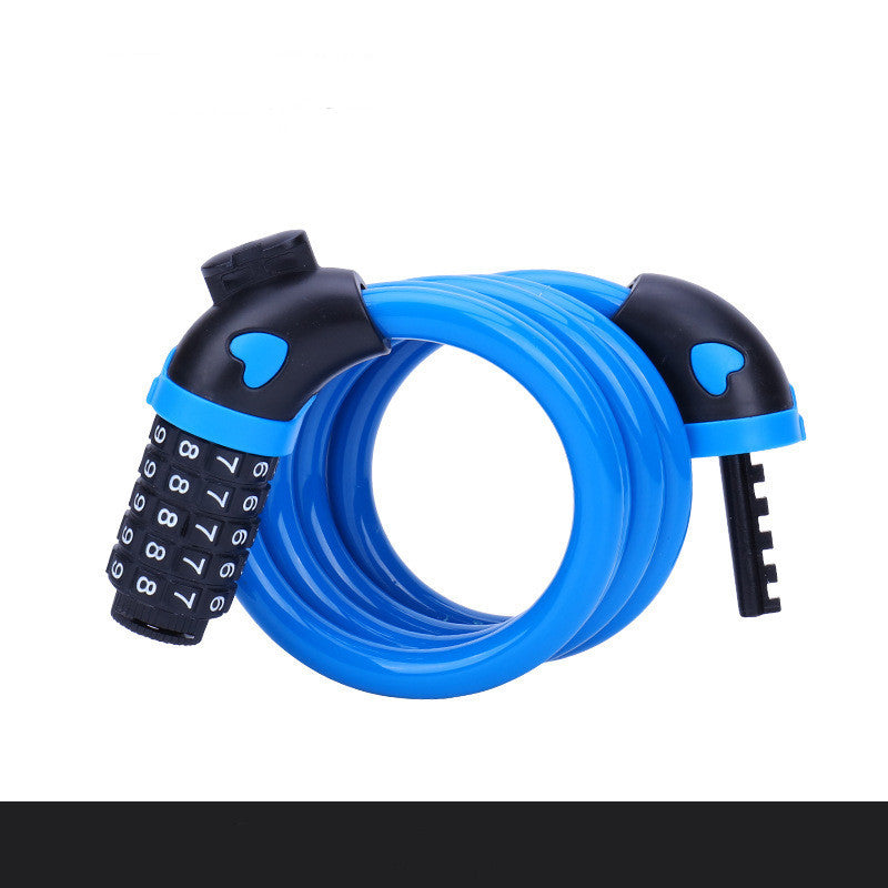 Candado antirrobo para bicicleta con código – Cable de acero trenzado de 5 dígitos