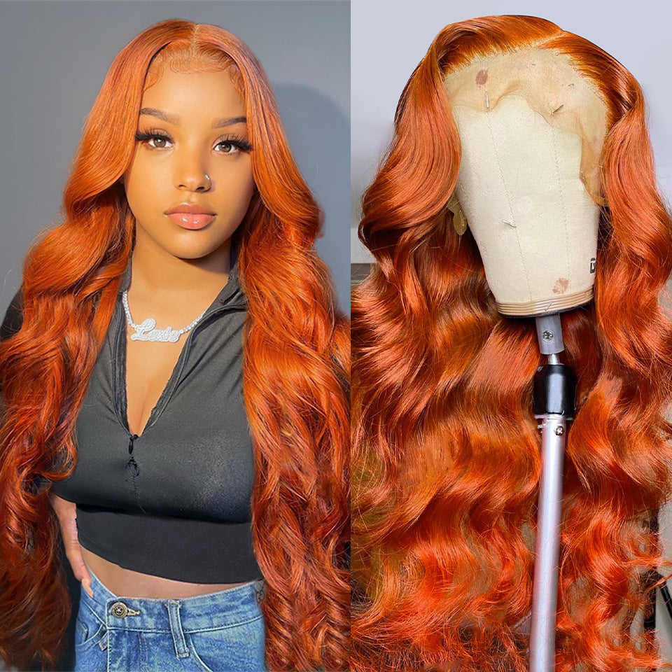 Peluca frontal de encaje de cabello humano 100 % natural con ondas suaves