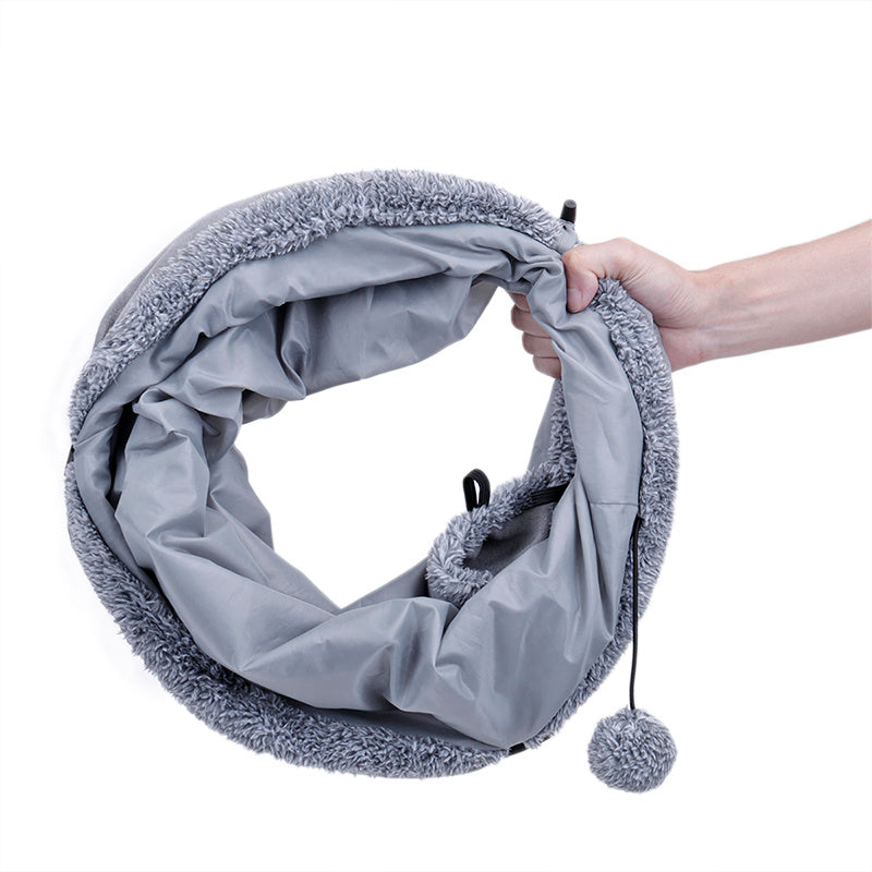 Túnel plegable para gatos – Juguete interactivo suave y resistente