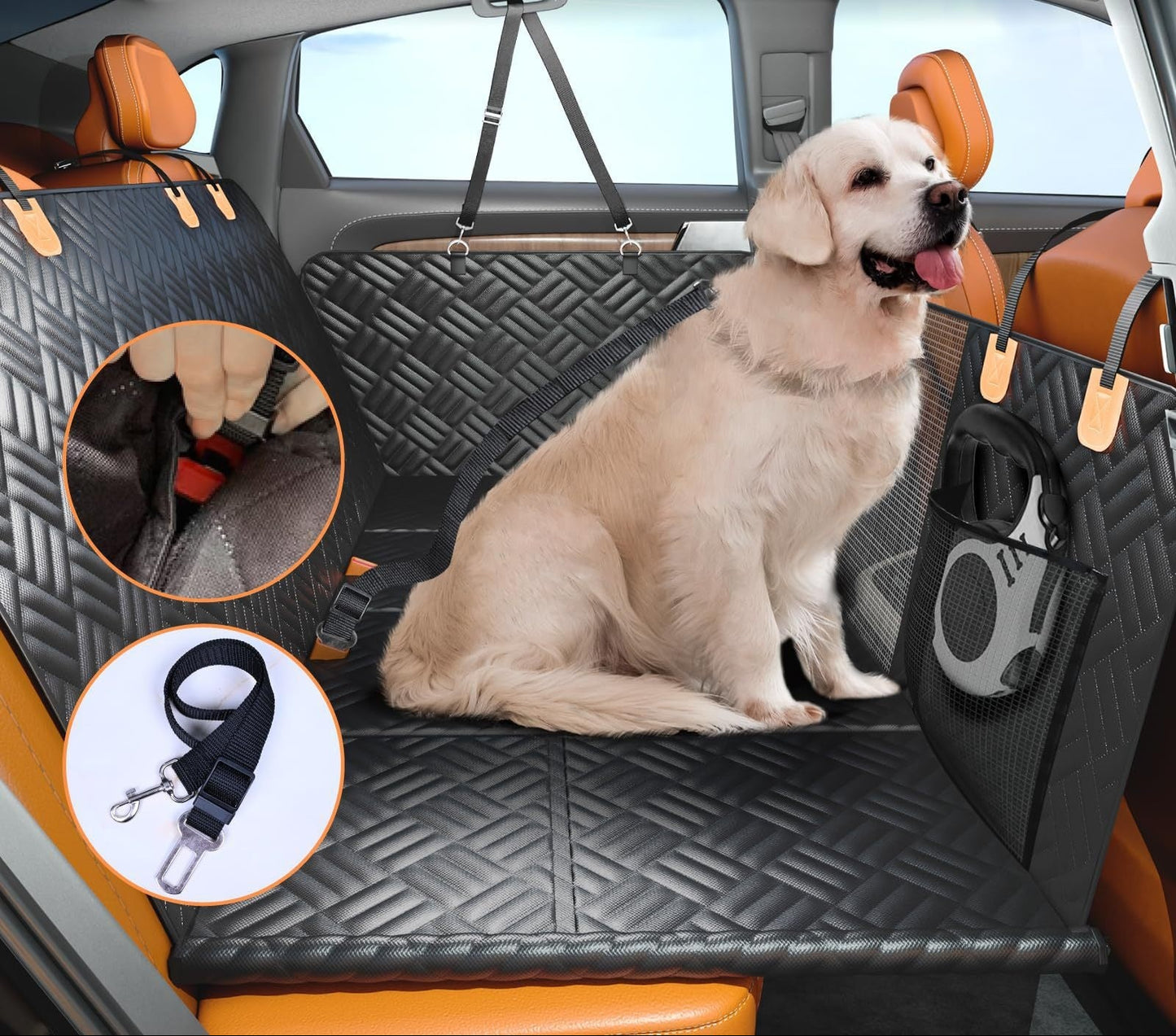 Car pet mat trasera impermeable y antideslizante – protección para coche y comodidad para mascotas