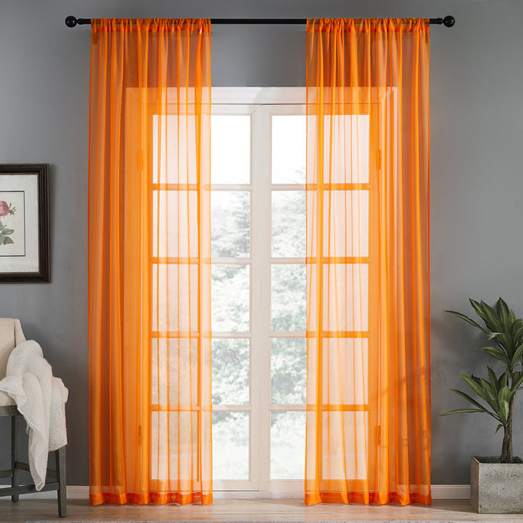 Cortina Moderna de Algodón y Lino – Estilo Minimalista y Transmisión Natural de Luz