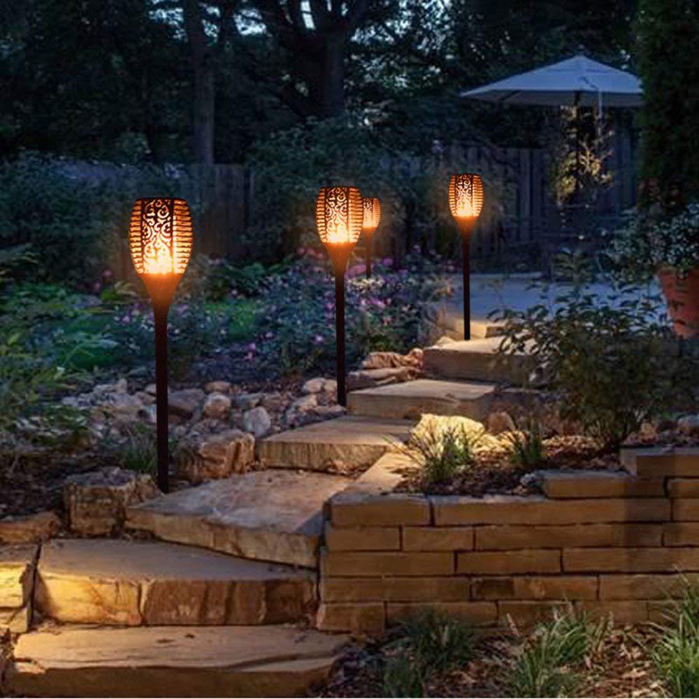 Antorcha Solar LED Decorativa IP65 – Efecto Llama Realista para Jardín y Terraza