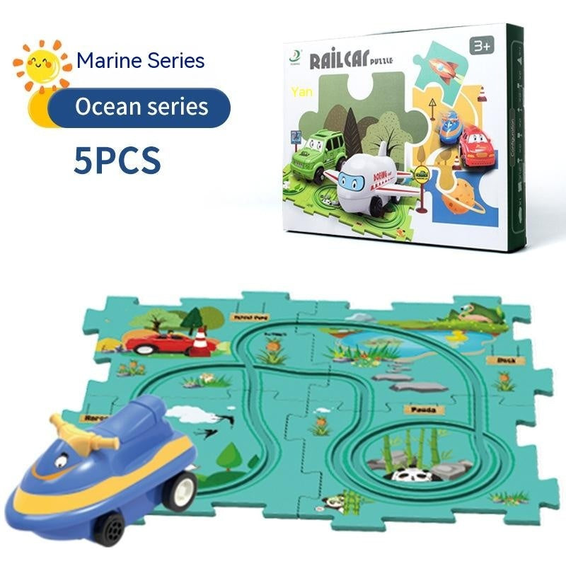 Pista Eléctrica de Puzzle para Niños – Coche Automático DIY Creativo