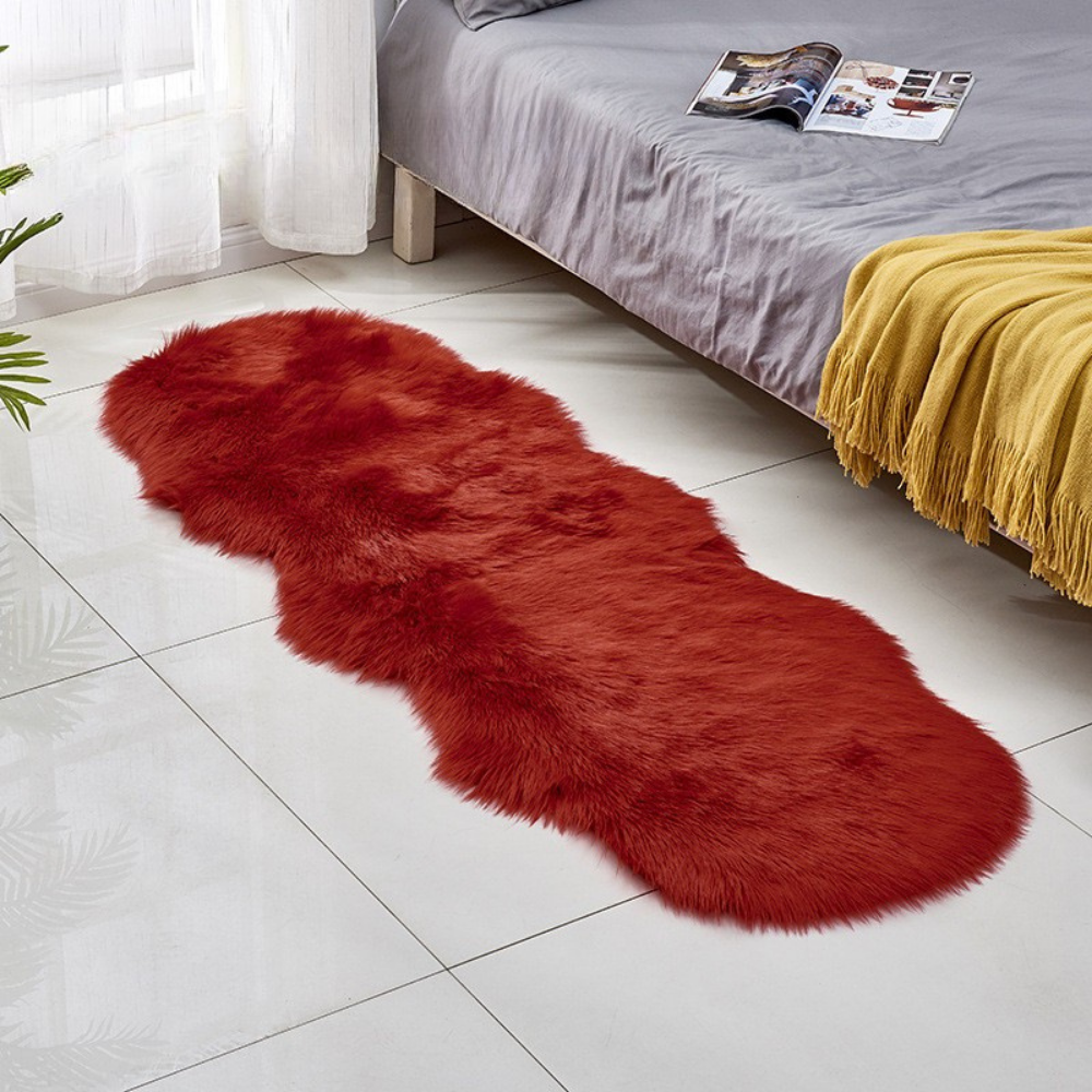 Alfombra efecto lana sintética — Estilo elegante y acogedor