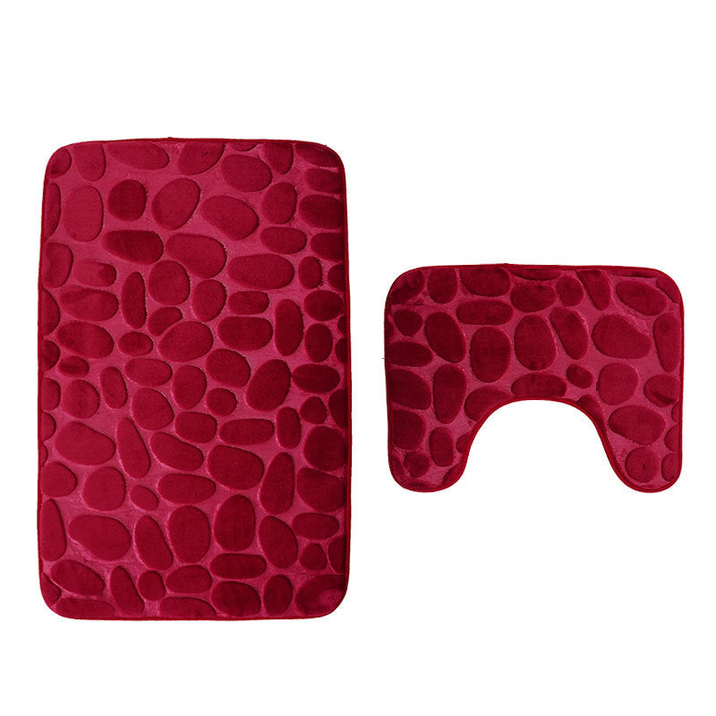Set combinado de alfombra y cortina de baño — Estilo moderno y práctico