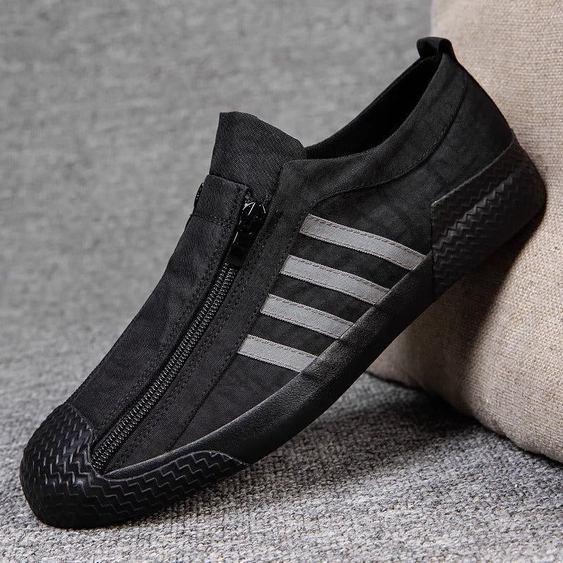 Zapatillas blancas bajas para hombre — Diseño casual transpirable y ligero