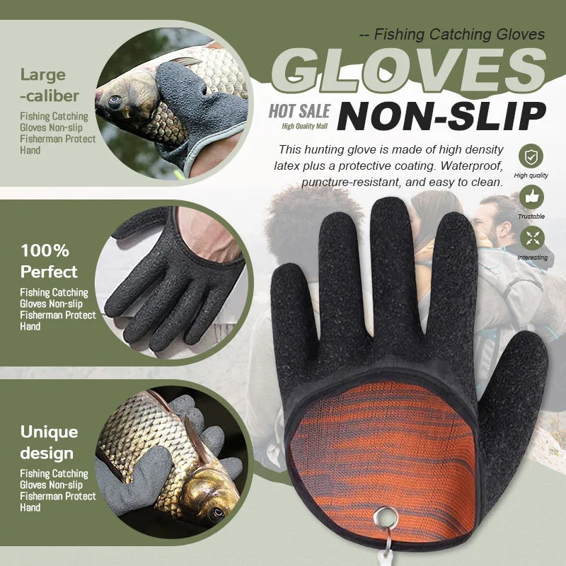 Guantes de pesca profesionales antideslizantes – protección y agarre seguro