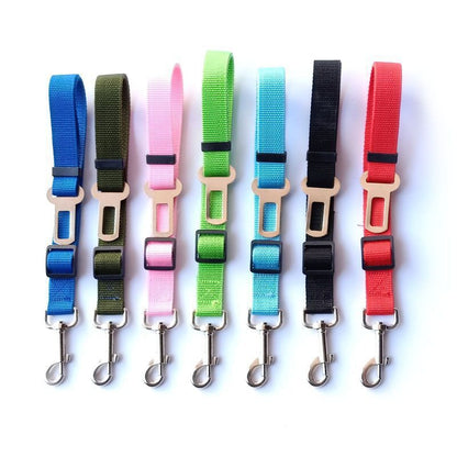 Cinturón de seguridad ajustable para perros – Material PP resistente y multicolor
