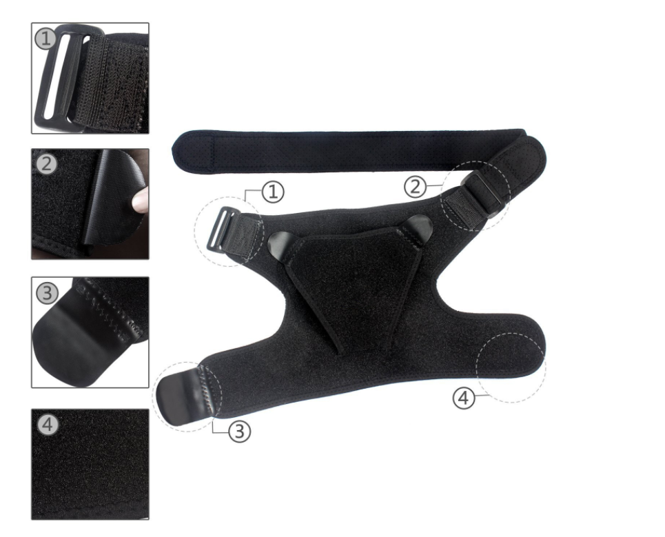 Soporte de hombro de neopreno – compresión y estabilidad para lesiones y recuperación