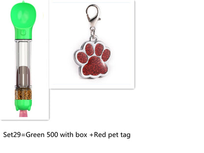 Botella de agua multifuncional para perros – Portátil, ligera y a prueba de fugas