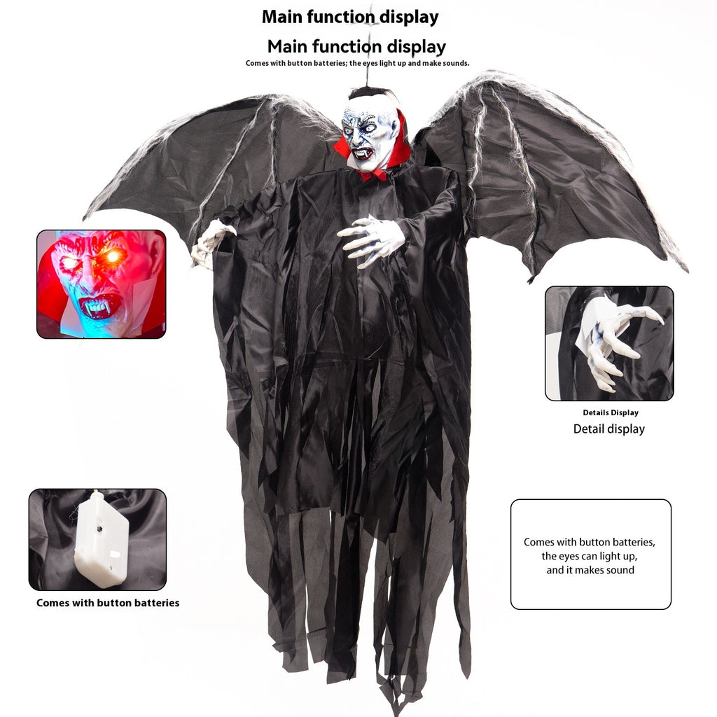Murciélago Luminoso con Sensor de Luz – Decoración Colgante de Halloween