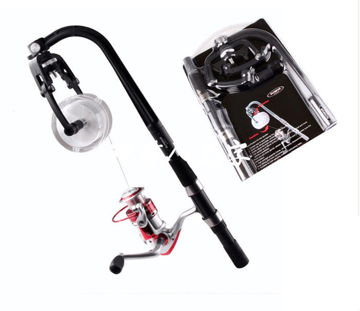 Enrollador de hilo de pesca profesional – dispositivo manual con base de ventosa