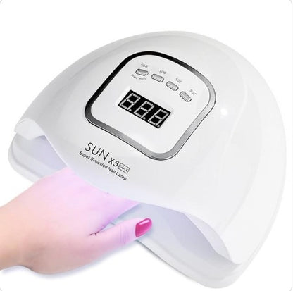 Kit Completo de Manicura Profesional con Lámpara LED 80W y Esmaltes UV