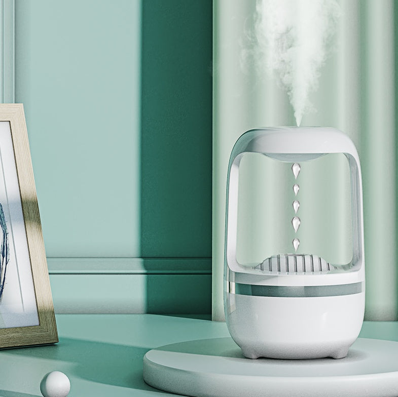 Humidificador Antigravedad con Efecto Gota de Agua – Aromaterapia Silenciosa USB 500 ml