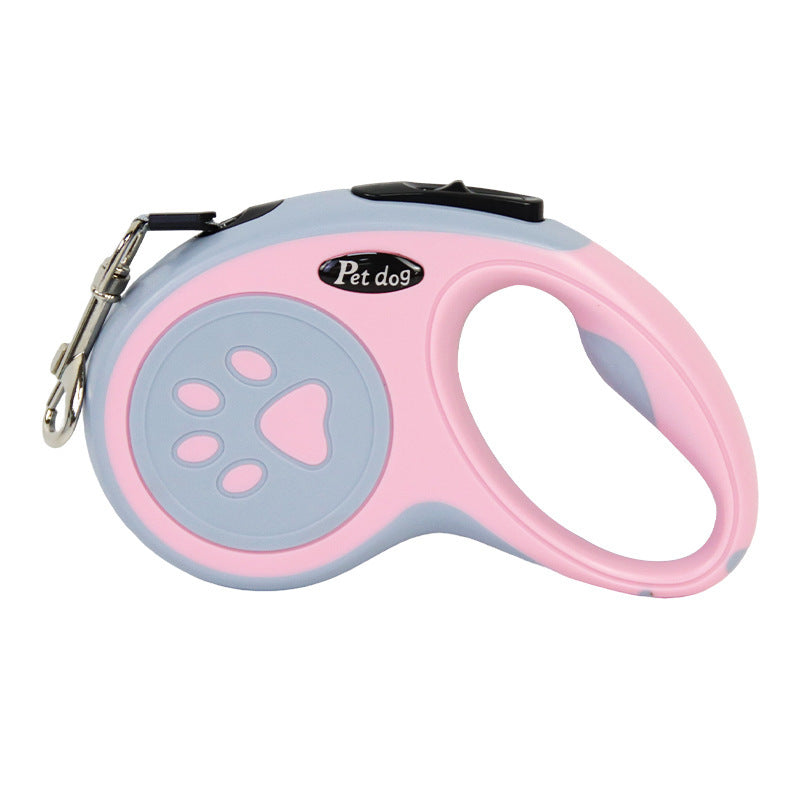 Correa retráctil para perros – freno automático de 1 clic y diseño ergonómico