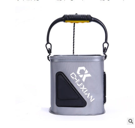 Cubo de pesca con cuerda EVA reforzado – plegable, portátil e impermeable