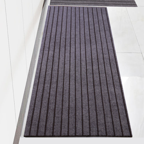 Alfombra de cocina antideslizante — Diseño de 7 franjas en PVC lavable