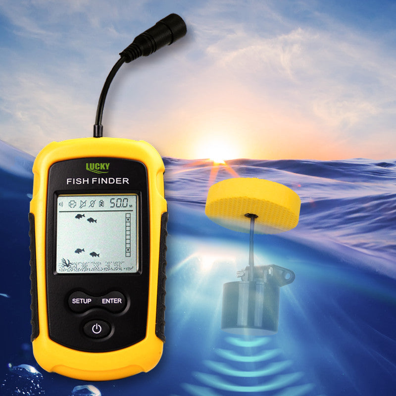 Detector de peces profesional Lucky FF1108-1 – sonar portátil con pantalla LED y alarma