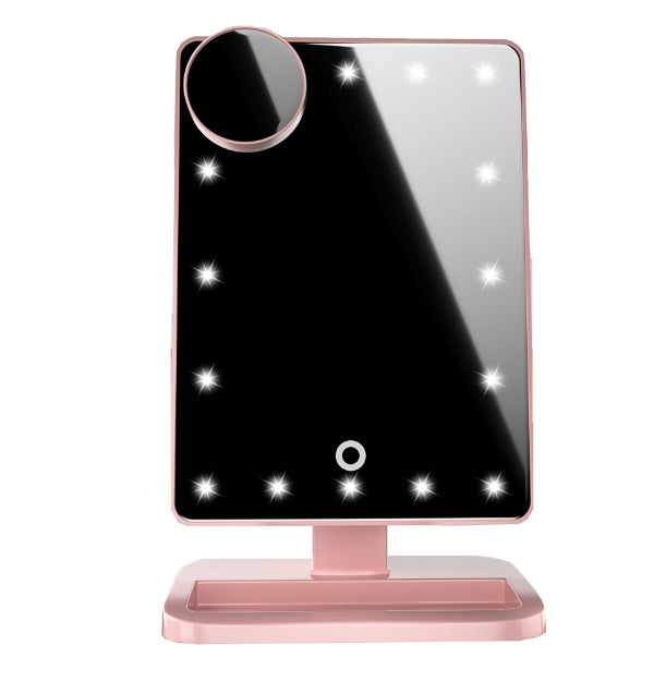 Espejo de Maquillaje con Pantalla Táctil, 20 LED, Altavoz Bluetooth y Aumento 10X