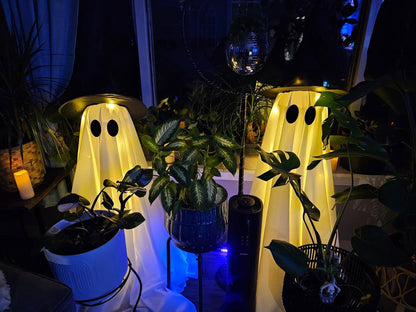 Fantasma Decorativo Exterior – Adorno Inflable y Luminoso para Jardín o Porche