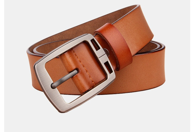Cinturón de cuero genuino para hombre – estilo retro y elegante