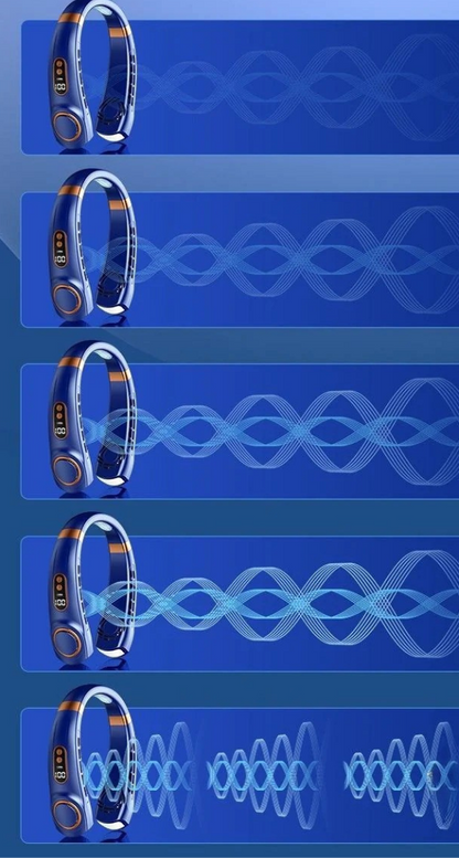 Ventilador portátil de cuello con cinco velocidades, carga USB o Tipo-C y luces LED multicolor para uso interior y exterior