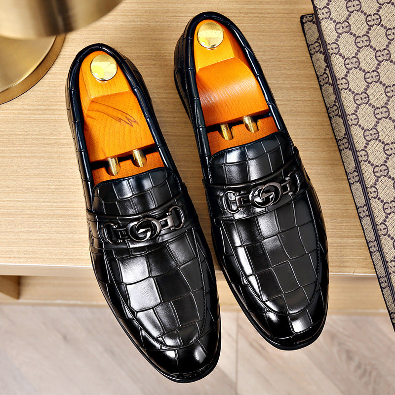 Mocasines casuales hombre – Hebilla metálica estilo juvenil