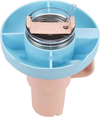Snack bowl de silicona para vaso Stanley 40 oz – bandeja reutilizable con 4 compartimentos