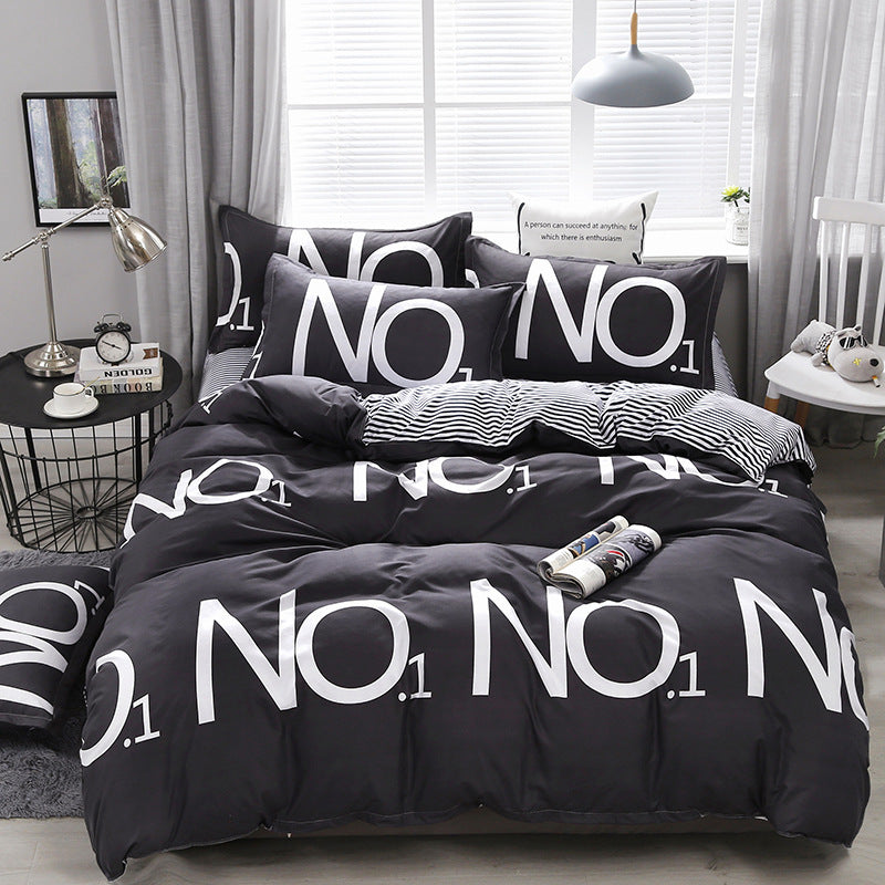 Juego de Cama de Algodón Aloe – Set 4 Piezas con Diseño Floral Moderno