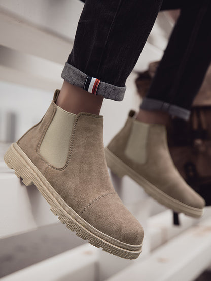 Botines retro para hombre – Plataforma media y estilo urbano