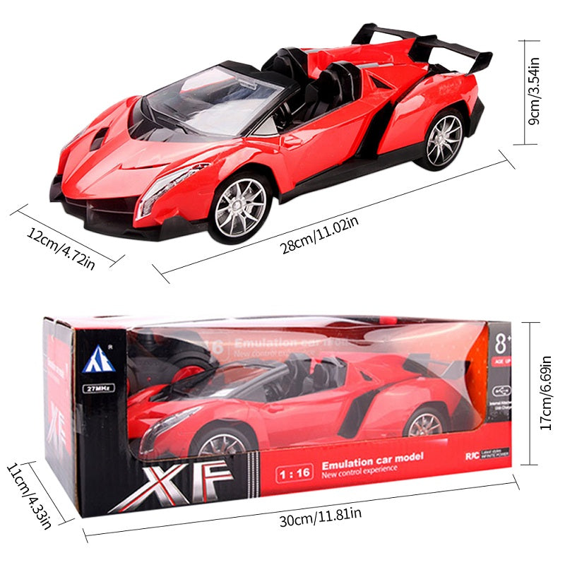 Coche de Carreras a Control Remoto 1:16 con Luces LED